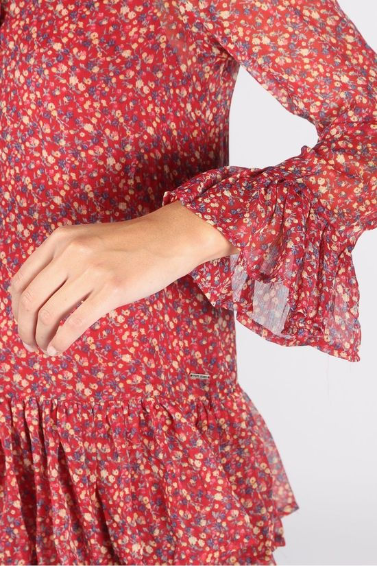 Pepe Jeans Robe Diana Bordeaux / Maroon/Navy Blue