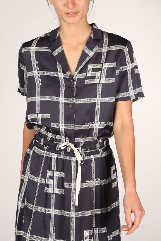 Scotch & Soda Blouse 157033 Off White/Navy Blue