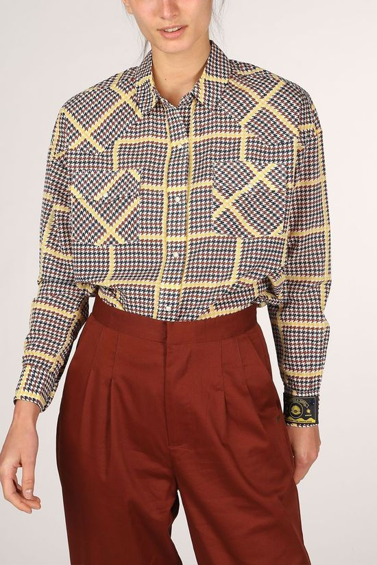 Scotch & Soda Hemd 157162 Camel Brown/Yellow