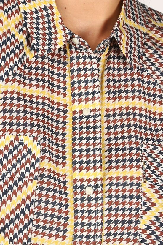 Scotch & Soda Hemd 157162 Camel Brown/Yellow