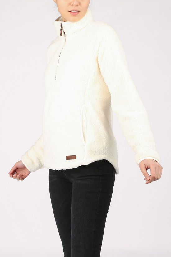 Sherpa Fleece Lhasa Zip Tee off white