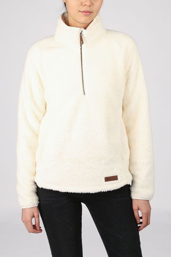 Sherpa Fleece Lhasa Zip Tee off white