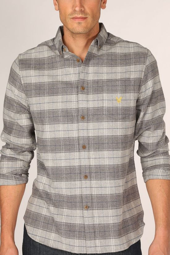 Lyle & Scott Hemd 2002-Lw1340V Light Grey Marle/Dark Grey Marle