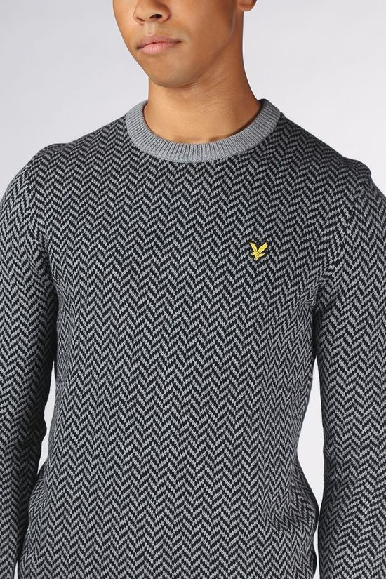 Lyle & Scott Pull 2002-Kn1353V Mid Grey/Black