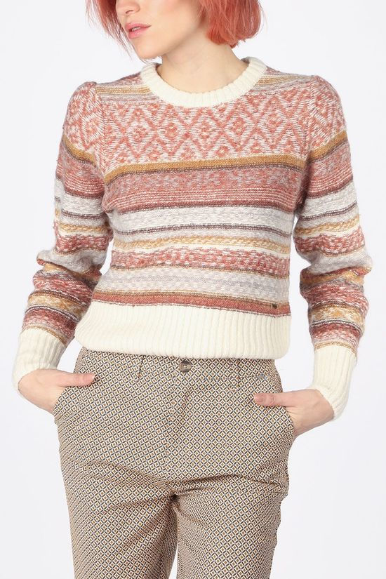 Pepe Jeans Trui Roberta off white/dark red