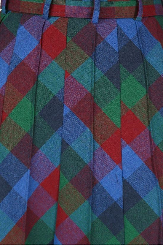 King Louie Rok Harper Cornel Check Royal Blue/Bordeaux / Maroon