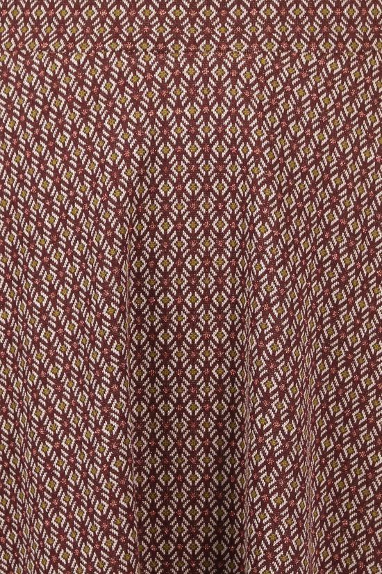 King Louie Jupe Sofia Midi Conte Bordeaux / Maroon/Green