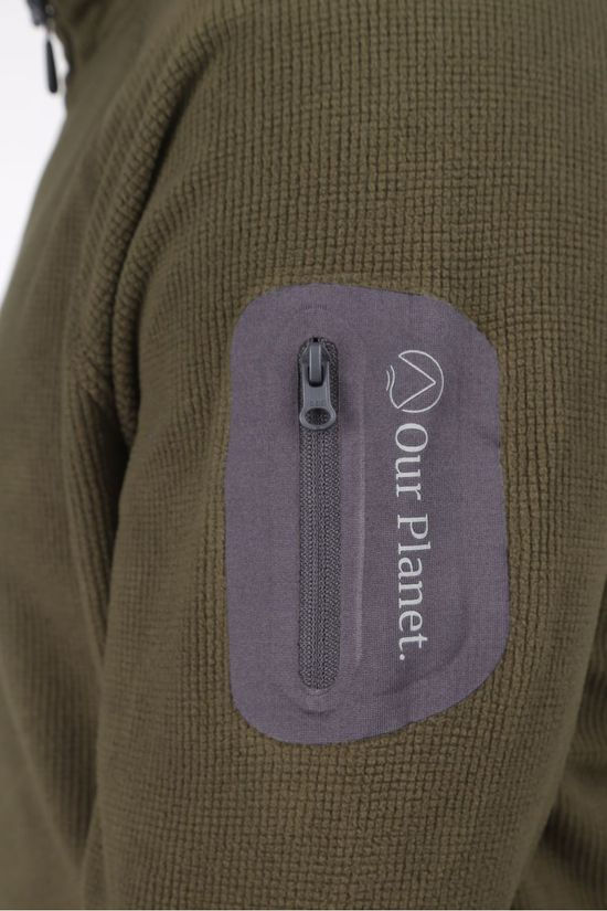 Our planet Fleece Foiba Waffle dark khaki