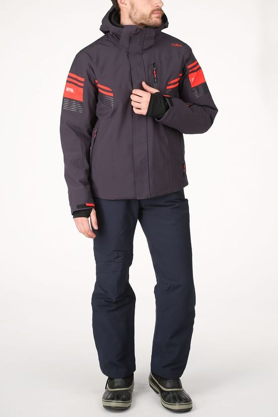 CMP Jas Man Jacket Zip Hood Black/Orange
