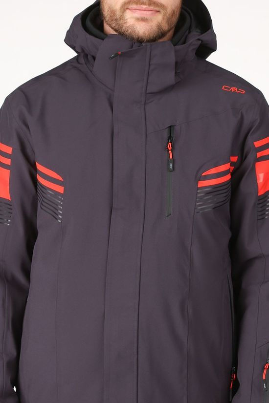 CMP Jas Man Jacket Zip Hood Black/Orange