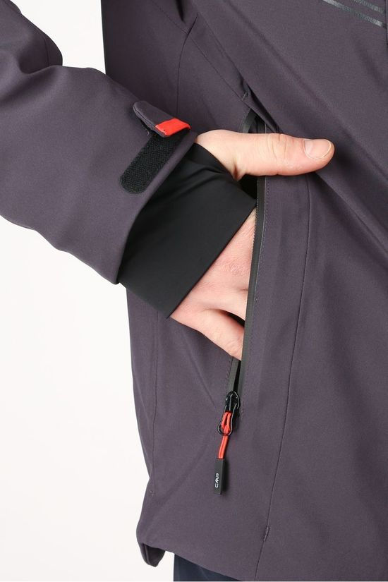 CMP Jas Man Jacket Zip Hood Black/Orange