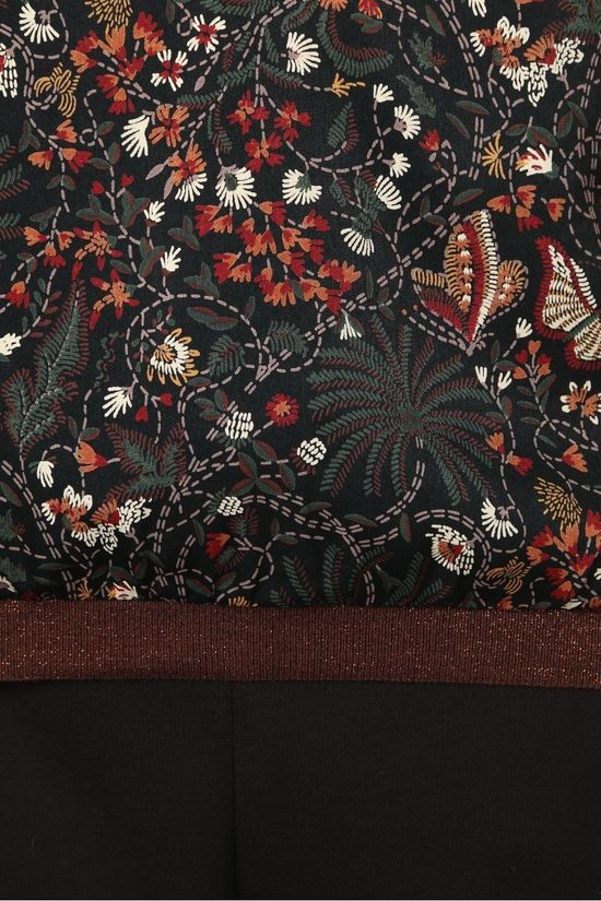 La Fée Maraboutée Blouse Fc5395 Dark Khaki/Bordeaux / Maroon