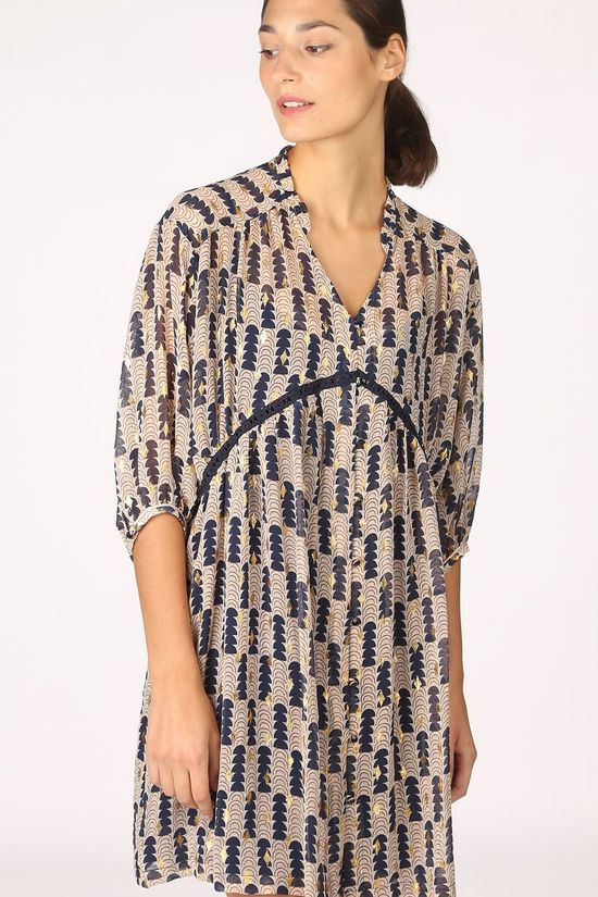 Orfeo Robe Orf Maylis Off White/Navy Blue