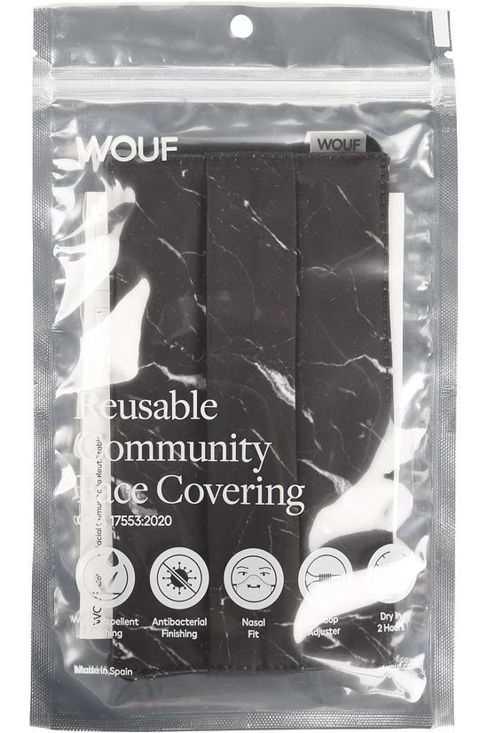 Wouf Masque Black Marble Black/White