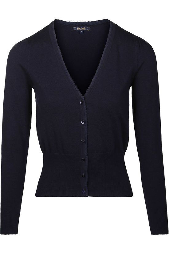 King Louie Cardigan Cardi V Cocoon Navy Blue