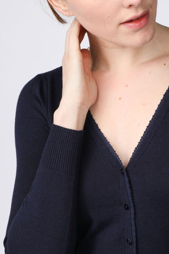 King Louie Cardigan Cardi V Cocoon Navy Blue