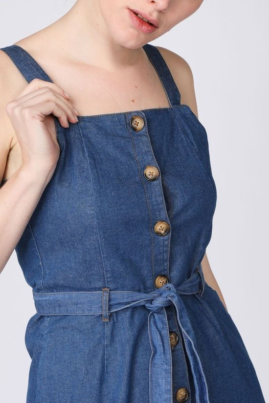 King Louie Robe Ines Chambray Mid Blue (Jeans)