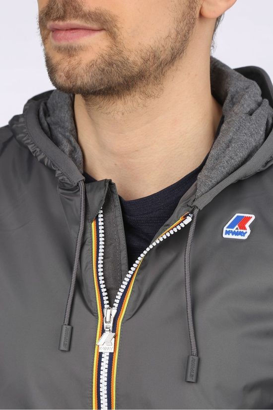 K-Way Jas Jacques Nylon Jersey mid grey