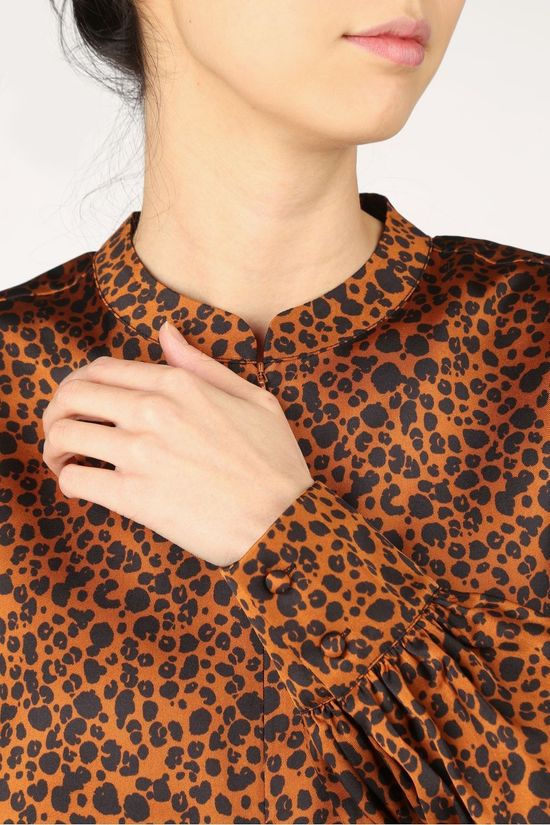 Scotch & Soda Blouse 162159 Black/Camel Brown