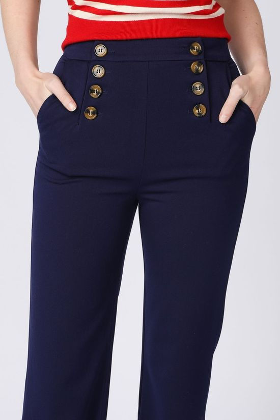 King Louie Broek Lara Sailor Pants Broadway dark blue