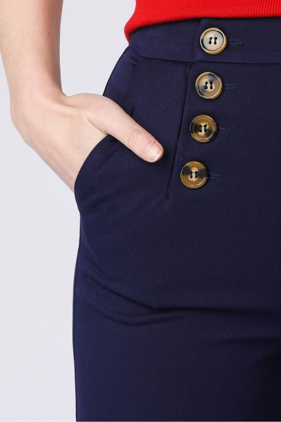 King Louie Broek Lara Sailor Pants Broadway dark blue