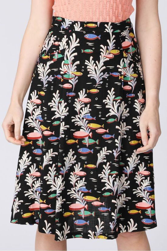 King Louie Rok Lori Skirt Big Sur Black/Light Pink