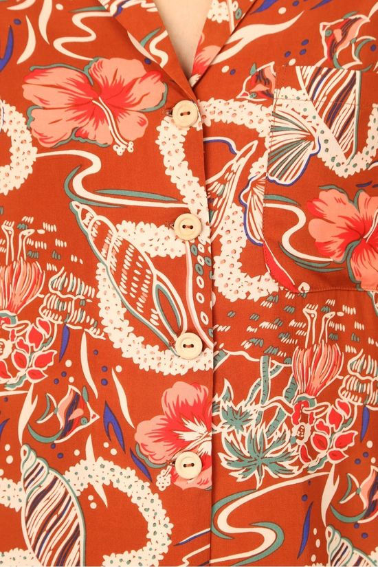 King Louie Hemd Ella Lei rust/dark pink
