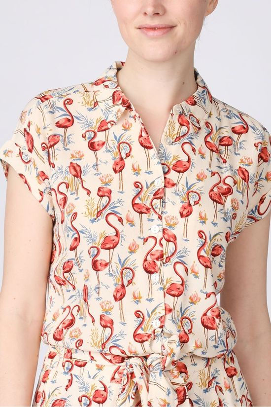 King Louie Hemd Knot Sonny vanille/light pink
