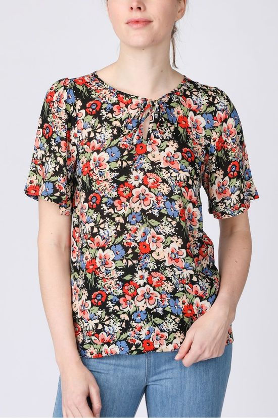 King Louie Blouse Izzy Dolores Black/Ass. Flower