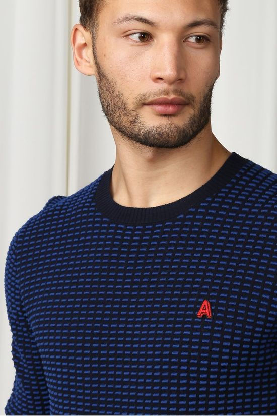 Antwrp Trui Bkw009-L200S dark blue/royal blue