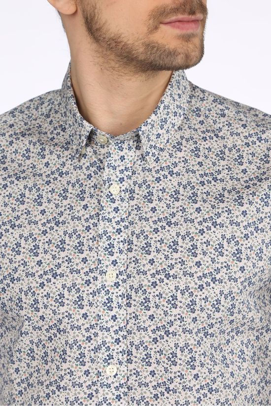 Ben Sherman Hemd 0063416 White/Ass. Geometric