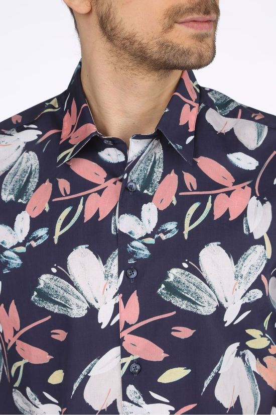 Ben Sherman Chemise 0063420 Dark Blue/Ass. Flower