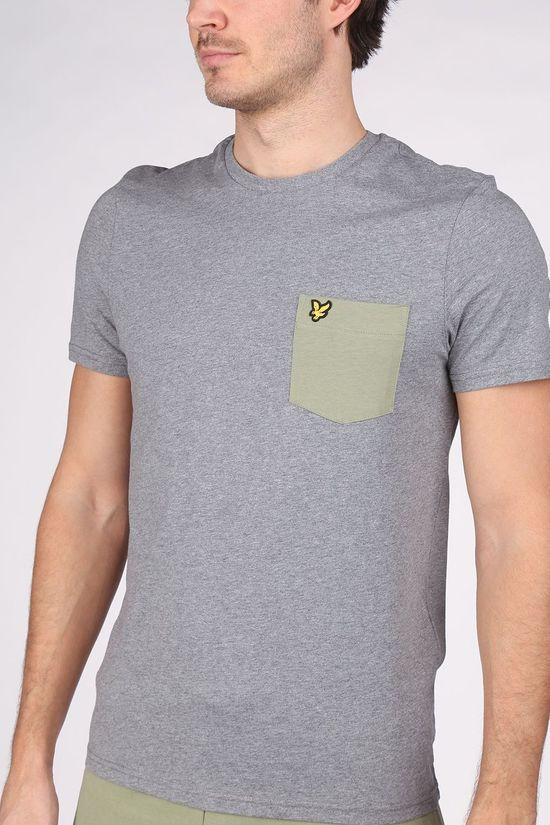 Lyle & Scott T-Shirt Ts831 Light Grey Marle/Light Khaki