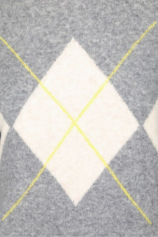Yerse Trui 33565 Light Grey Marle/Yellow