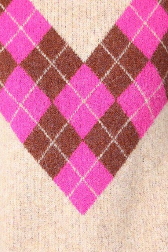 Yerse Pull 33575 Ecru/Fuchsia