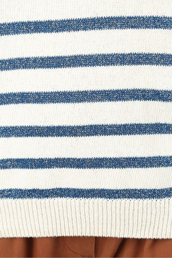 La Fée Maraboutée Trui Darlene Ecru/Navy Blue