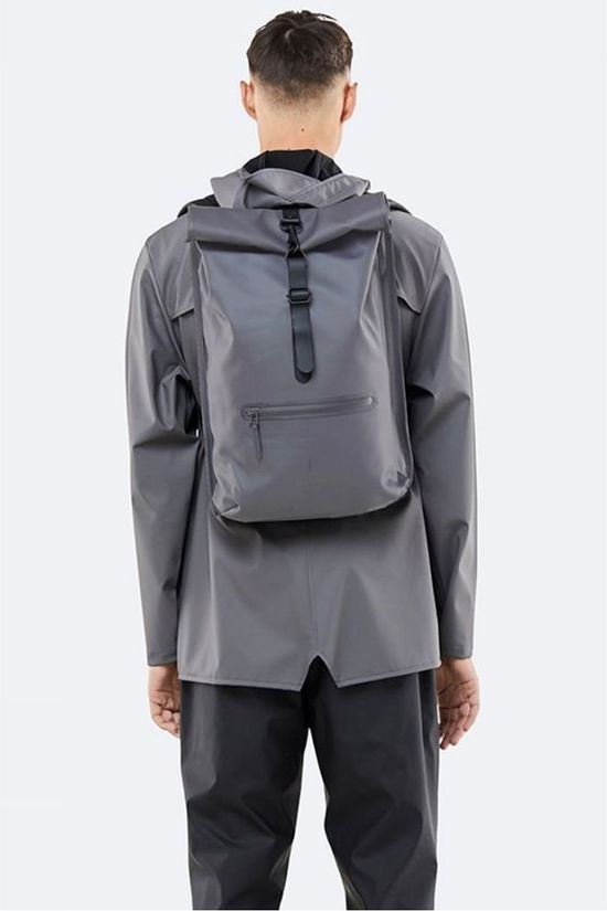 Rains Sac à Dos Rolltop mid grey