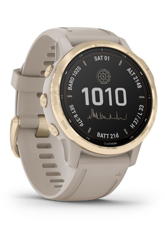 Garmin GPS Fenix 6S Pro Solar LT Gold W LT Sand Band Gold/Sand Brown