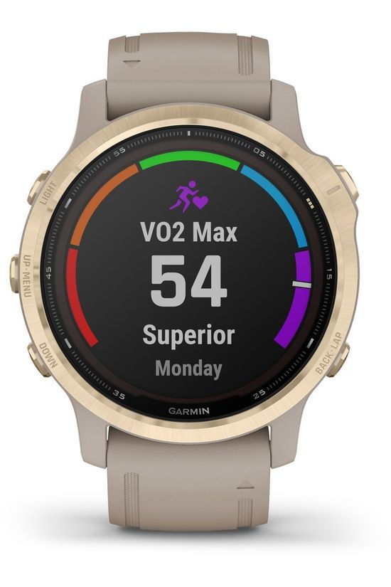 Garmin GPS Fenix 6S Pro Solar LT Gold W LT Sand Band Gold/Sand Brown