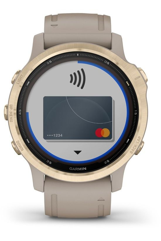 Garmin GPS Fenix 6S Pro Solar LT Gold W LT Sand Band Gold/Sand Brown