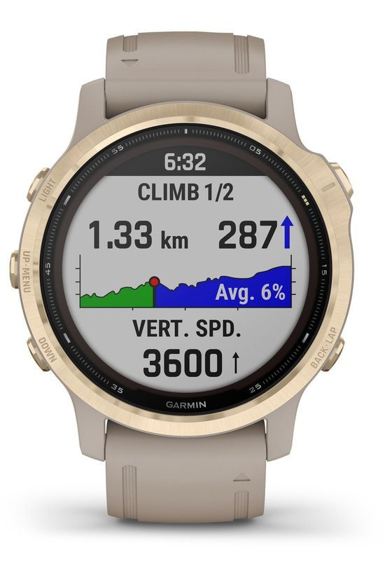 Garmin GPS Fenix 6S Pro Solar LT Gold W LT Sand Band Gold/Sand Brown