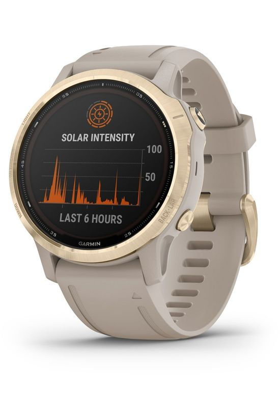 Garmin GPS Fenix 6S Pro Solar LT Gold W LT Sand Band Gold/Sand Brown