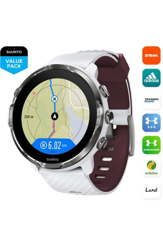 Suunto 7 White Burgundy White/Bordeaux / Maroon