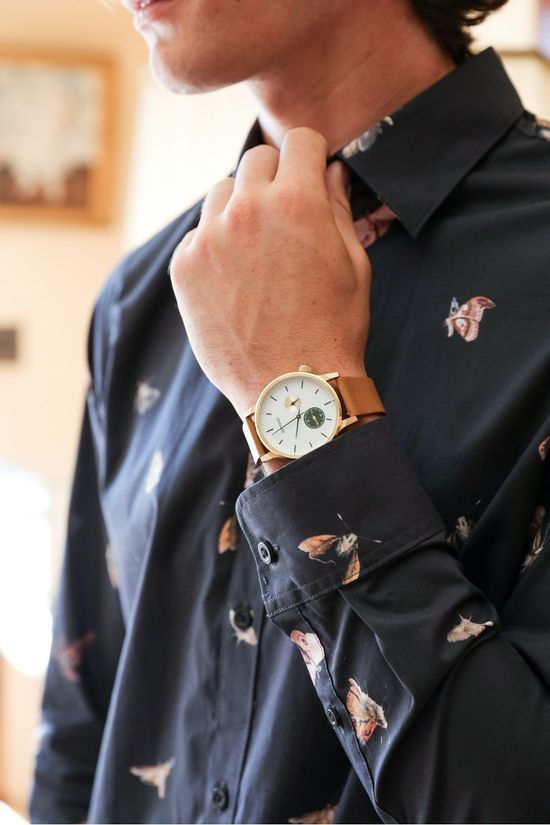 Komono Montre Double Subs Camel Brown/Mid Green