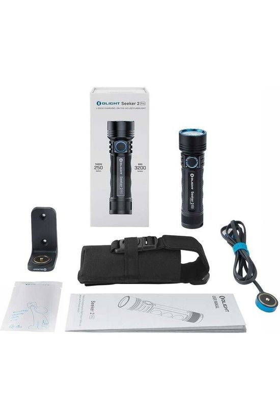 Olight Lampe De Poche Seeker 2 Rechargeable + L-Dock Black/Mid Blue