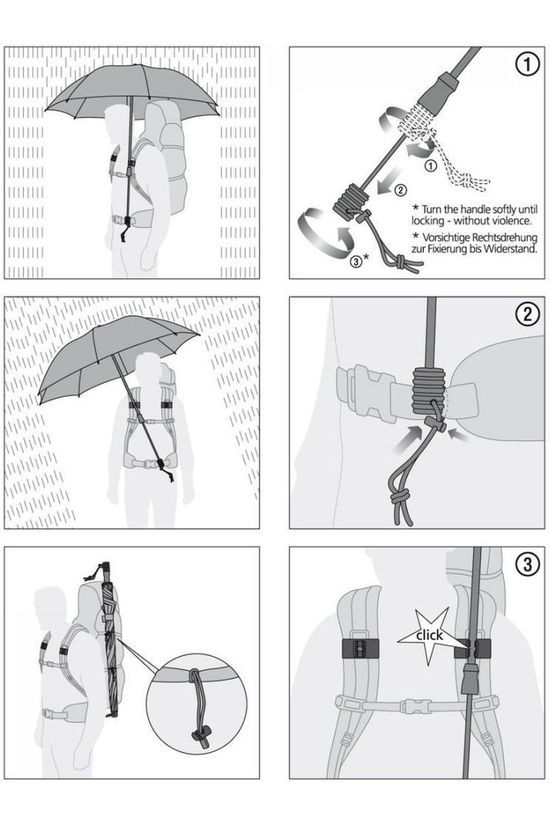 Euroschirm Paraplu Swing Handsfree Black