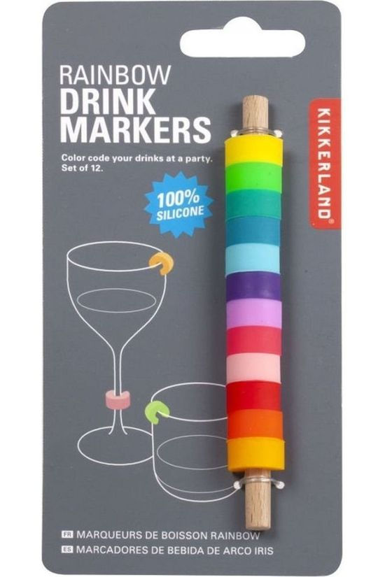 Kikkerland Rainbow Drink Markers Ass. Rainbow