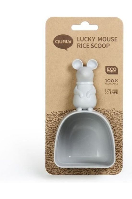 Qualy Gadget Lucky Mouse Rice Scoop light grey