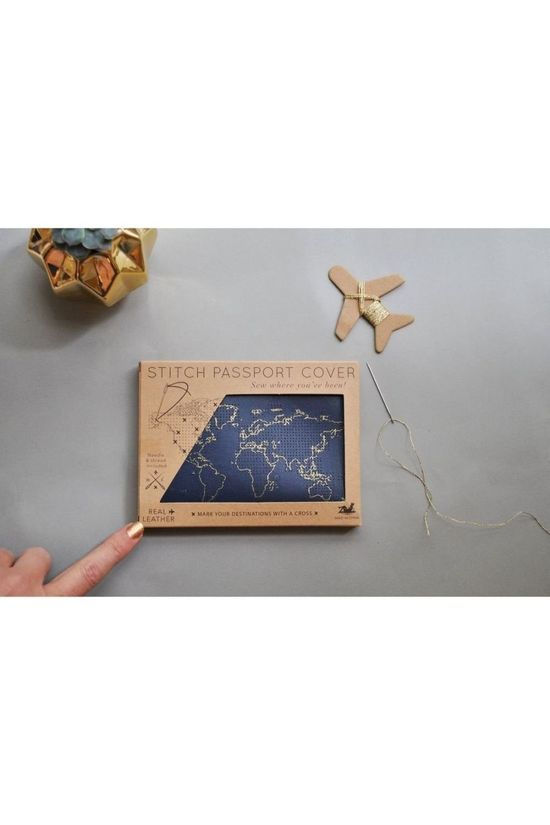 Chasing Threads Gadget Stitch Passport Cover dark blue