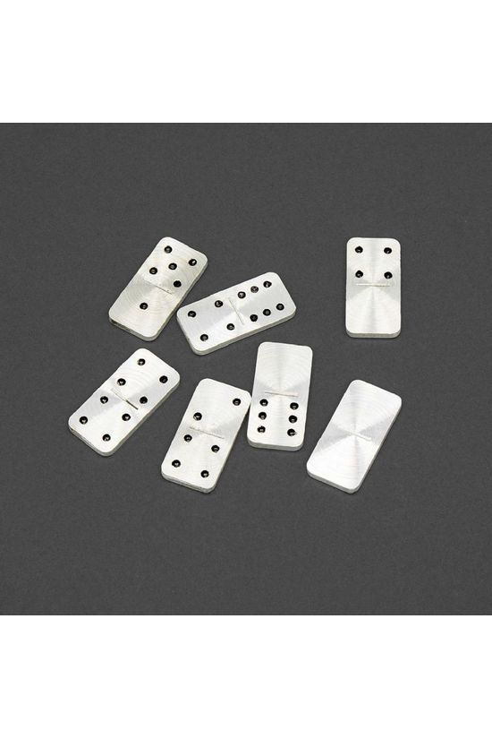 Iron & Glory Spel Play On Mini Travel Domino Set Silver/Black